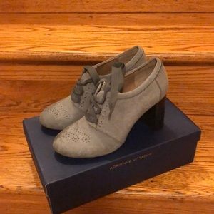 Gray Adrienne Vittadini LaceUp Heels